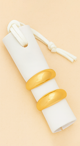 Lustre Dome Duo 2 piece Ring Set - Gold